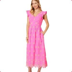 NEW Women's Lilly Pulitzer Lilyanne Hot Pink Dress 10